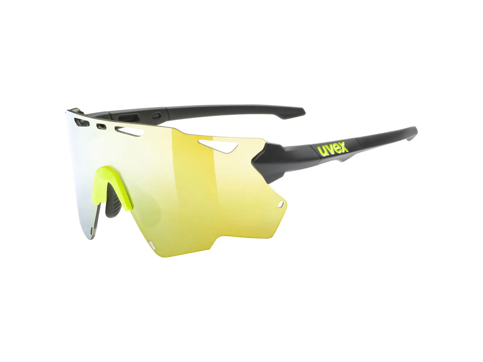 UVEX Sportstyle 228 okulary Black Lime Mat / Mirror Yellow (Cat. 3)
