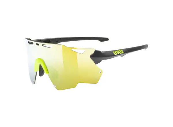 UVEX Sportstyle 228 okulary Black Lime Mat / Mirror Yellow (Cat. 3)