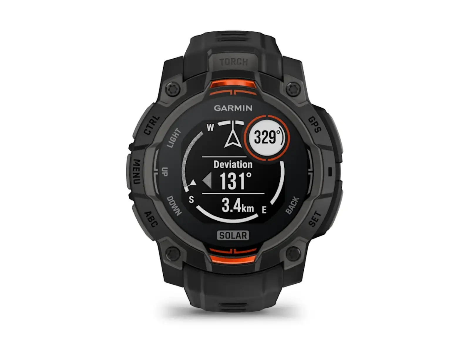 Garmin Instinct 3 Solar 45 mm smartwatch czarny/czarny pasek