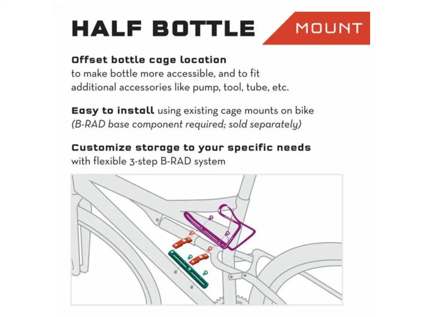 Wolf Tooth adapter B-RAD Half bottle adapter