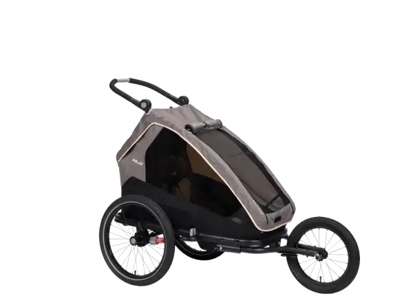XLC MONOs BS-C09 dziecięca przyczepka rowerowa 20" szary/beżowy/antracyt