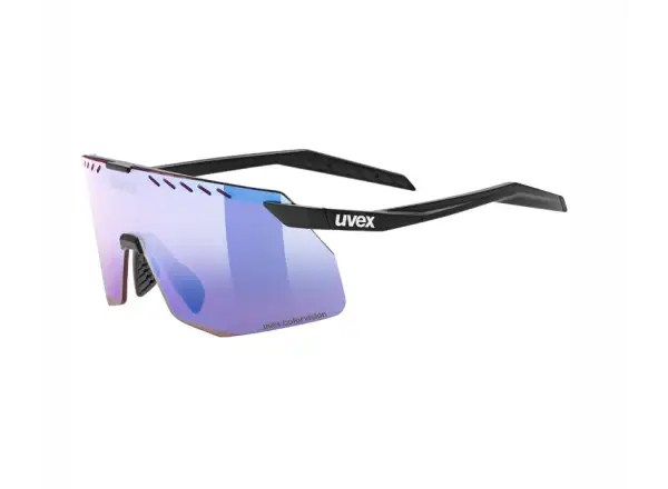 Uvex Pace Stage S CV okulary rowerowe Black matt/Mirror Blue