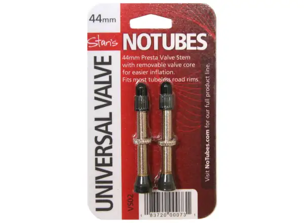 No Tubes Universal Tubeless zawory 44mm - para