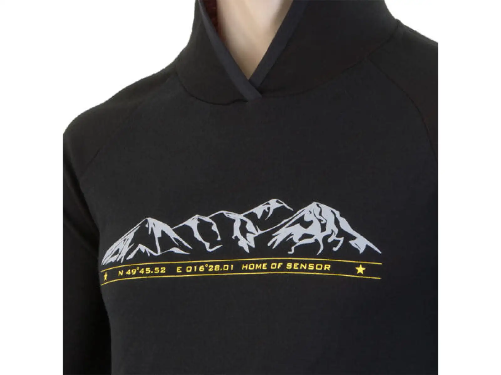 Sensor Merino Upper Mountains męska bluza z kapturem czarna