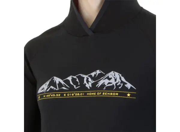 Sensor Merino Upper Mountains męska bluza z kapturem czarna