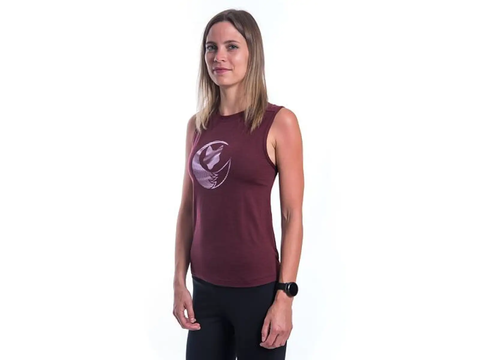 Sensor Merino Air Fox damska koszulka bez rękawów Port Red