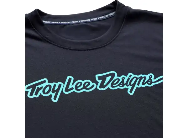Troy Lee Designs Skyline Ride męska koszulka rowerowa Signature Black/Real Teal