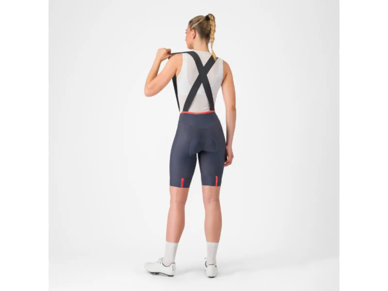 Castelli Prima 2 DT damskie spodenki z szelkami Twilight Blue/Hibiscus