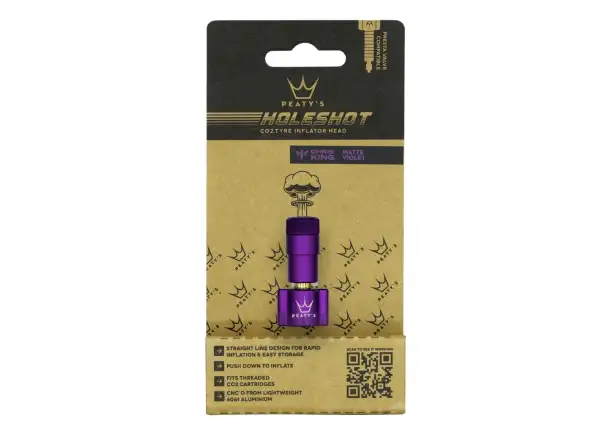 Peatys Holeshot CO2 głowica pompki Violet