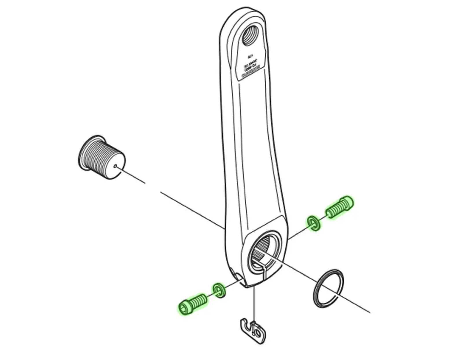 Shimano śruba zaciskowa do lewej korby FC-5800 M6 x 21 mm z podkładką