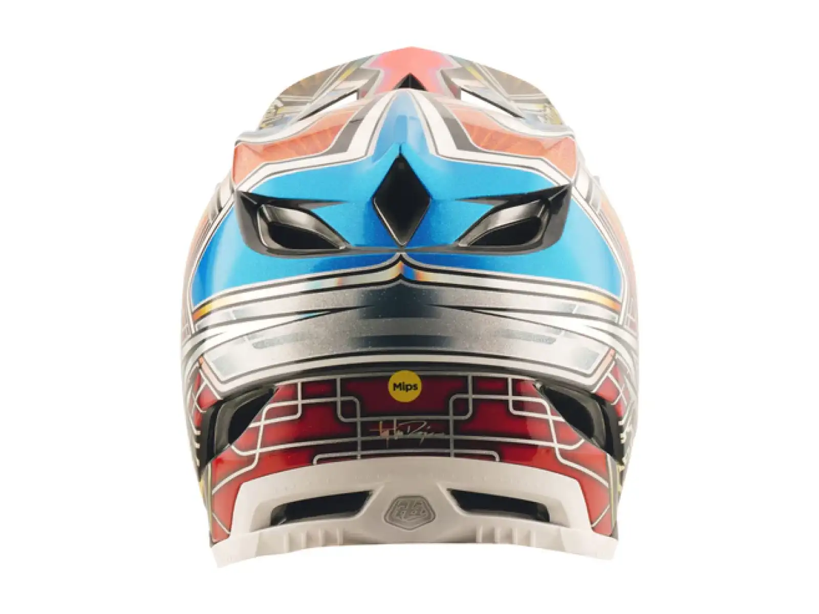 Troy Lee Designs D4 Carbon kask Lowrider Blue