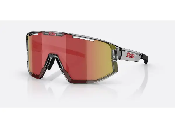 Bliz Fusion okulary przeciwsłoneczne Transparent Dark Grey/Brow Red Multi