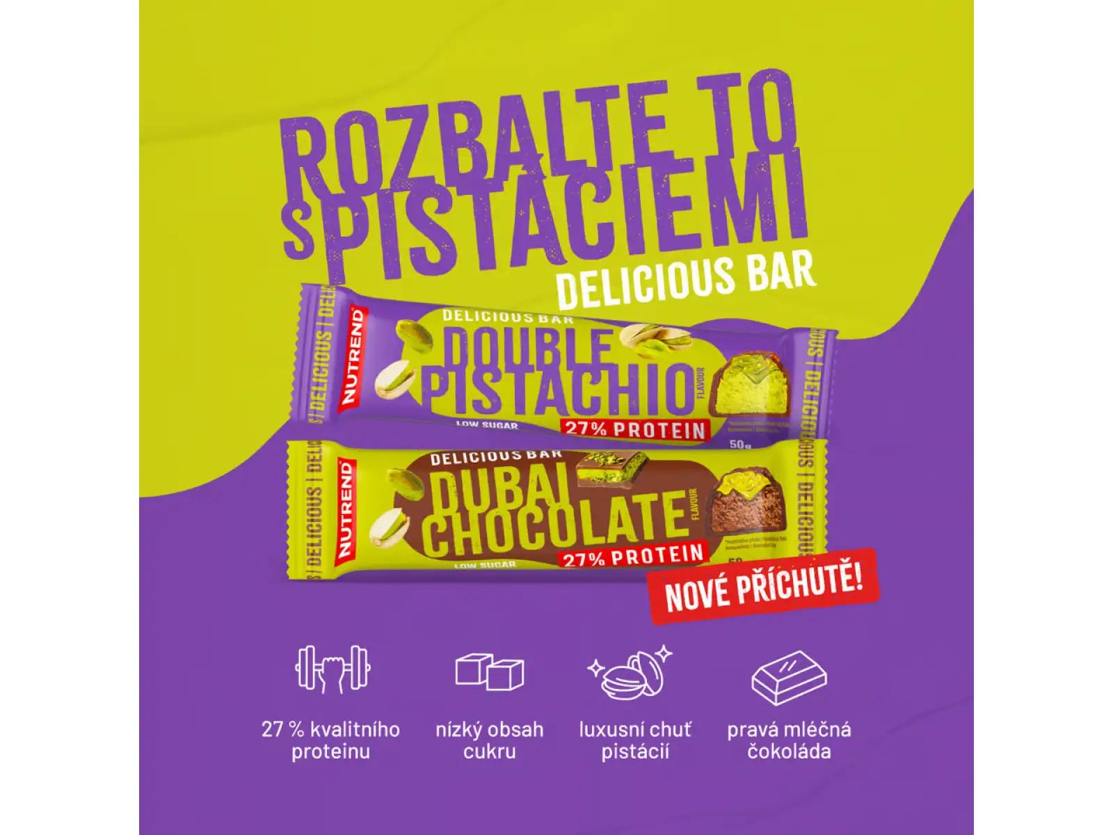 Nutrend Delicious Bar batonik 50 g dubajska czekolada