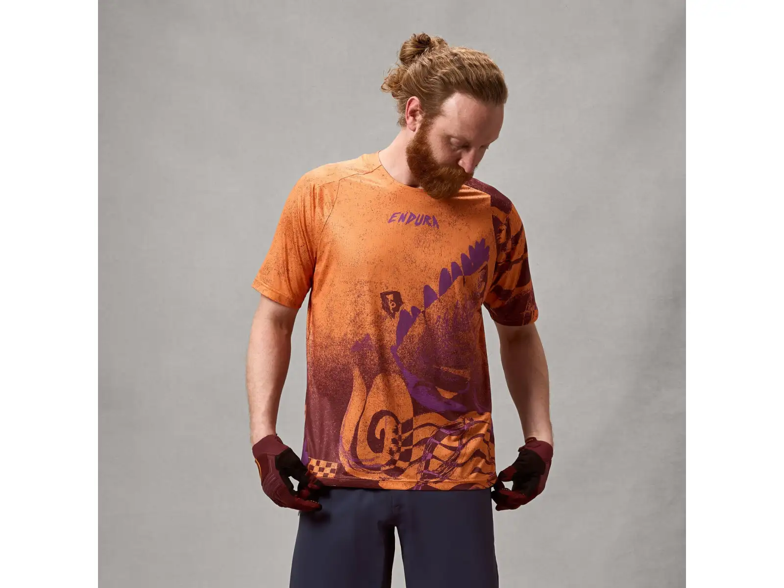 Endura Singletrack męska koszulka z krótkim rękawem Orange