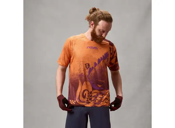 Endura Singletrack męska koszulka z krótkim rękawem Orange