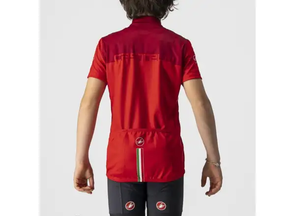 Castelli Neo Prologo dziecięcy dres krótki rękaw czerwona