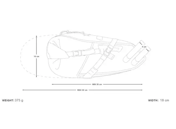 Apidura Backcountry torba podsiodłowa 10 l czarna/szara