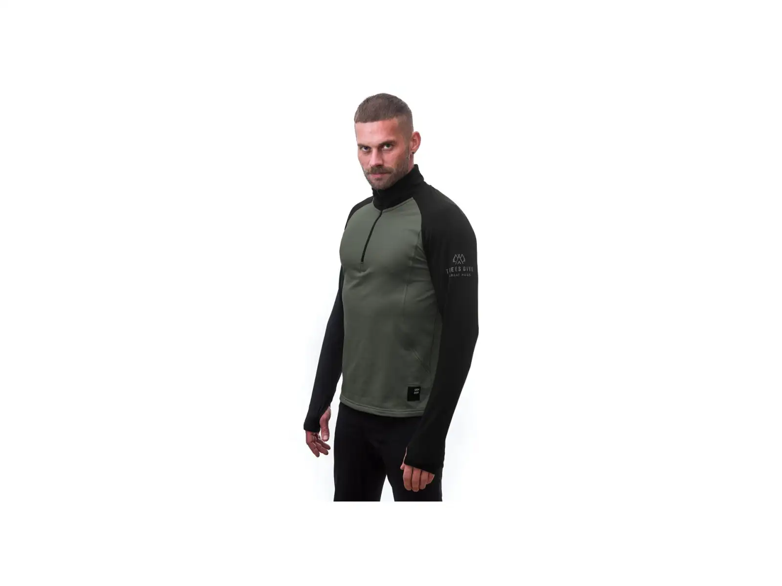 Sensor Coolmax Thermo męska bluza Olive Green/czarna