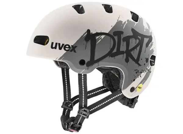 Uvex Kid 4 Style Mips kask dziecięcy Dirt Warm Grey Matt