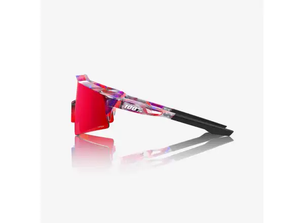 100% Speedcraft SL okulary FDJ Gloss Translucent Red/Blue/HiPER Fire Red Mirror Lens