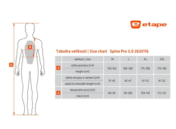 Etape Spine Pro 3.0 męski ochraniacz kręgosłupa