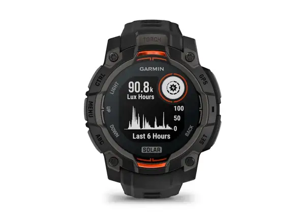 Garmin Instinct 3 Solar 45 mm smartwatch czarny/czarny pasek