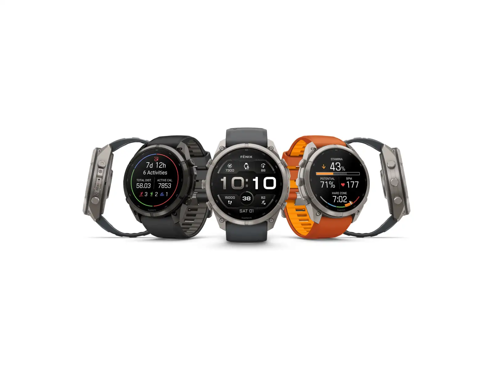 Garmin Fénix 9 Pro inReach 51 mm smartwatch  Titanium Autumn orange/Spark orange