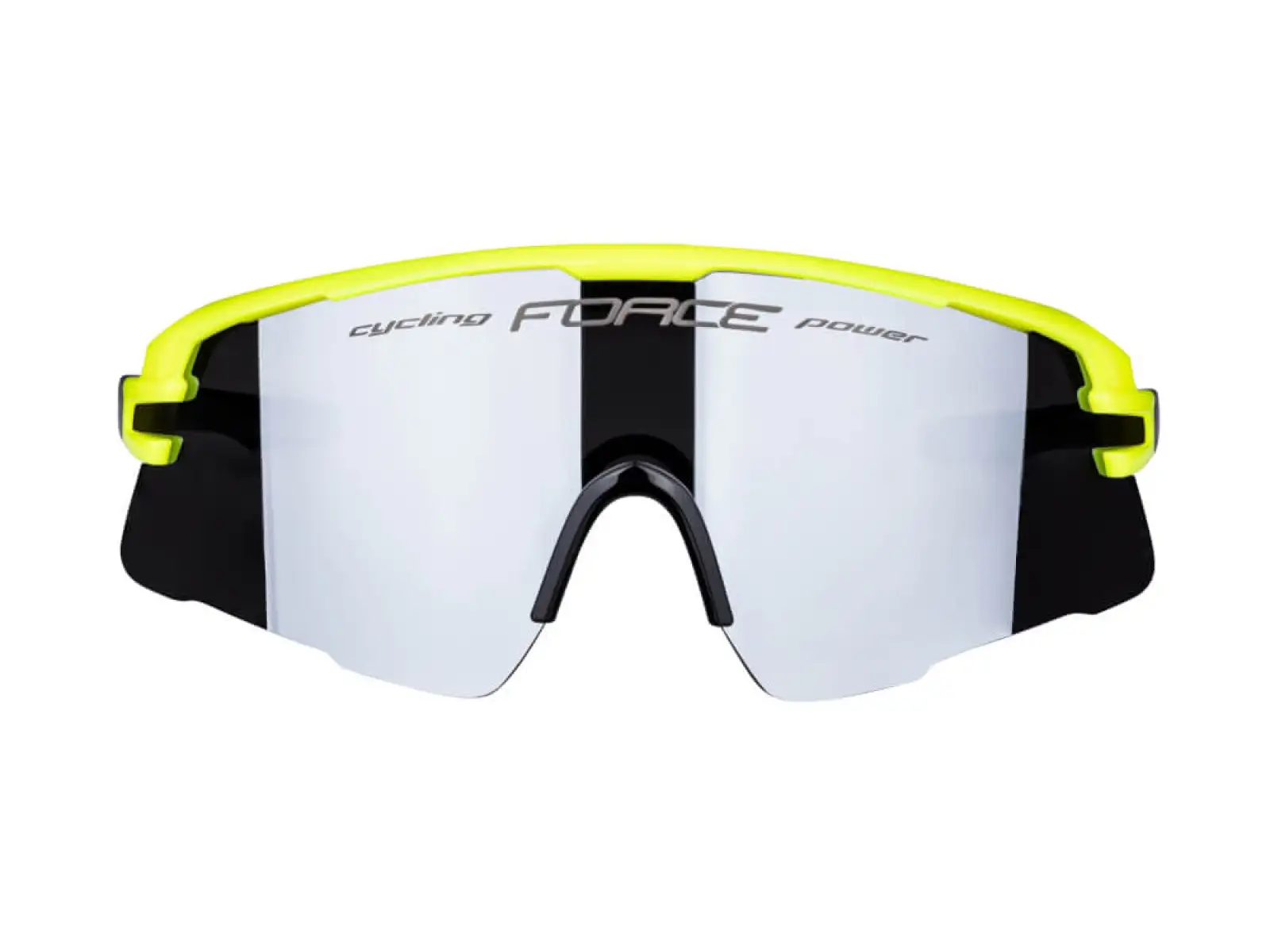 Force Ambient okulary rowerowe fluo/szary, czarne lustrzane szkła