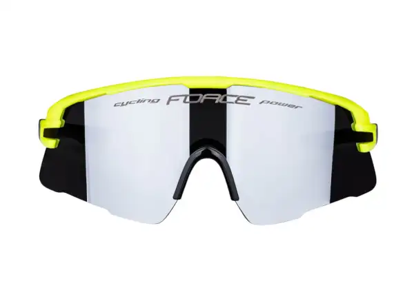 Force Ambient okulary rowerowe fluo/szary, czarne lustrzane szkła
