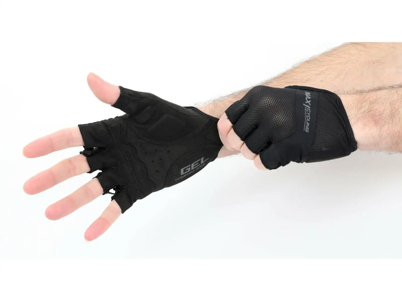 MAX1 krótkopalcowe rękawiczki Black