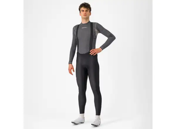 Castelli Espresso Bibtight męskie spodnie z szelkami i wkładką Black