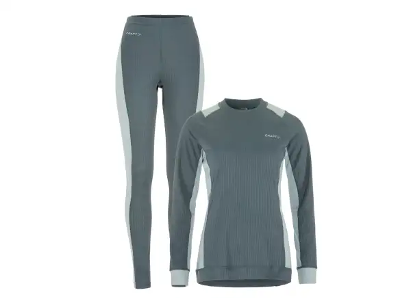 Craft Core Dry Baselayer damski zestaw koszulka długi rękaw+spodnie niebieska