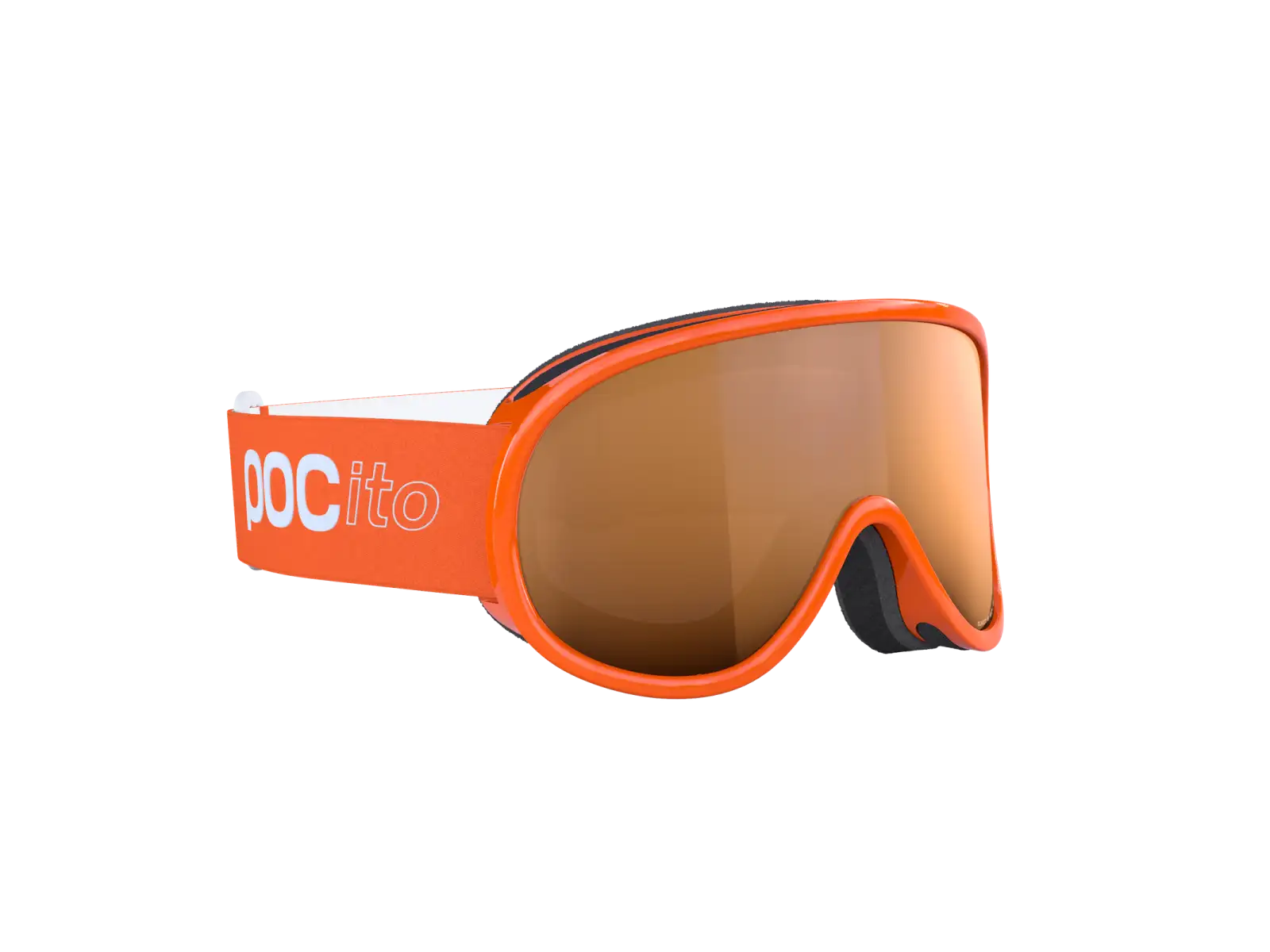POC POCito Retina dziecięce gogle narciarskie Fluorescent Orange/Partly Sunny Light Orange
