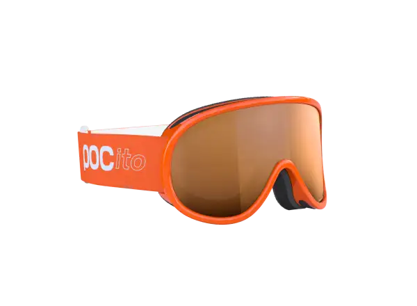 POC POCito Retina dziecięce gogle narciarskie Fluorescent Orange/Partly Sunny Light Orange