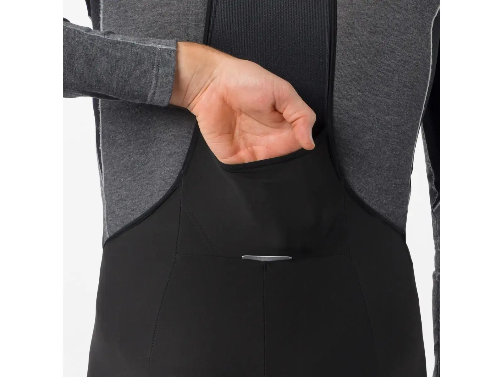 Castelli Sorpasso Pro męskie spodnie na szelkach z wkładką Black