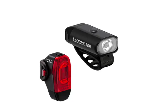 Lezyne Mini Drive 400XL + KTV Drive Pro zestaw świateł Black