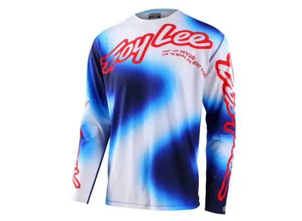 Troy Lee Designs Sprint Ultra męska koszulka z długim rękawem Lucid White/Blue
