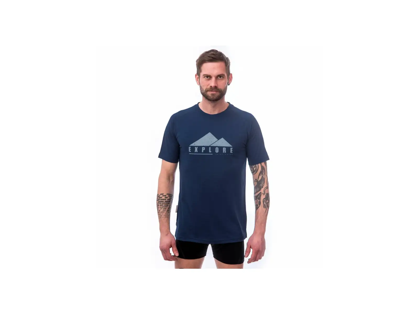 Sensor Merino Air PT Explore męska koszulka krótki rękaw tmavě modrá