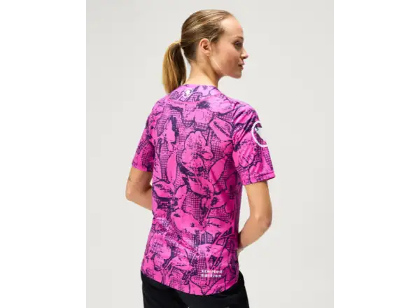 Endura LTD Grid Floral damski dres krótki rękaw Pink Pop