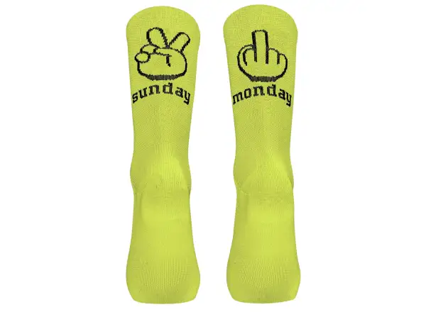 Northwave Sunday Monday skarpety rowerowe Yellow Fluo