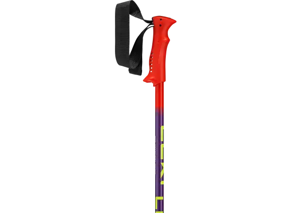 Leki Racing Kids dziecięce kije narciarskie zjazdowe Bright red-violet-neonyellow
