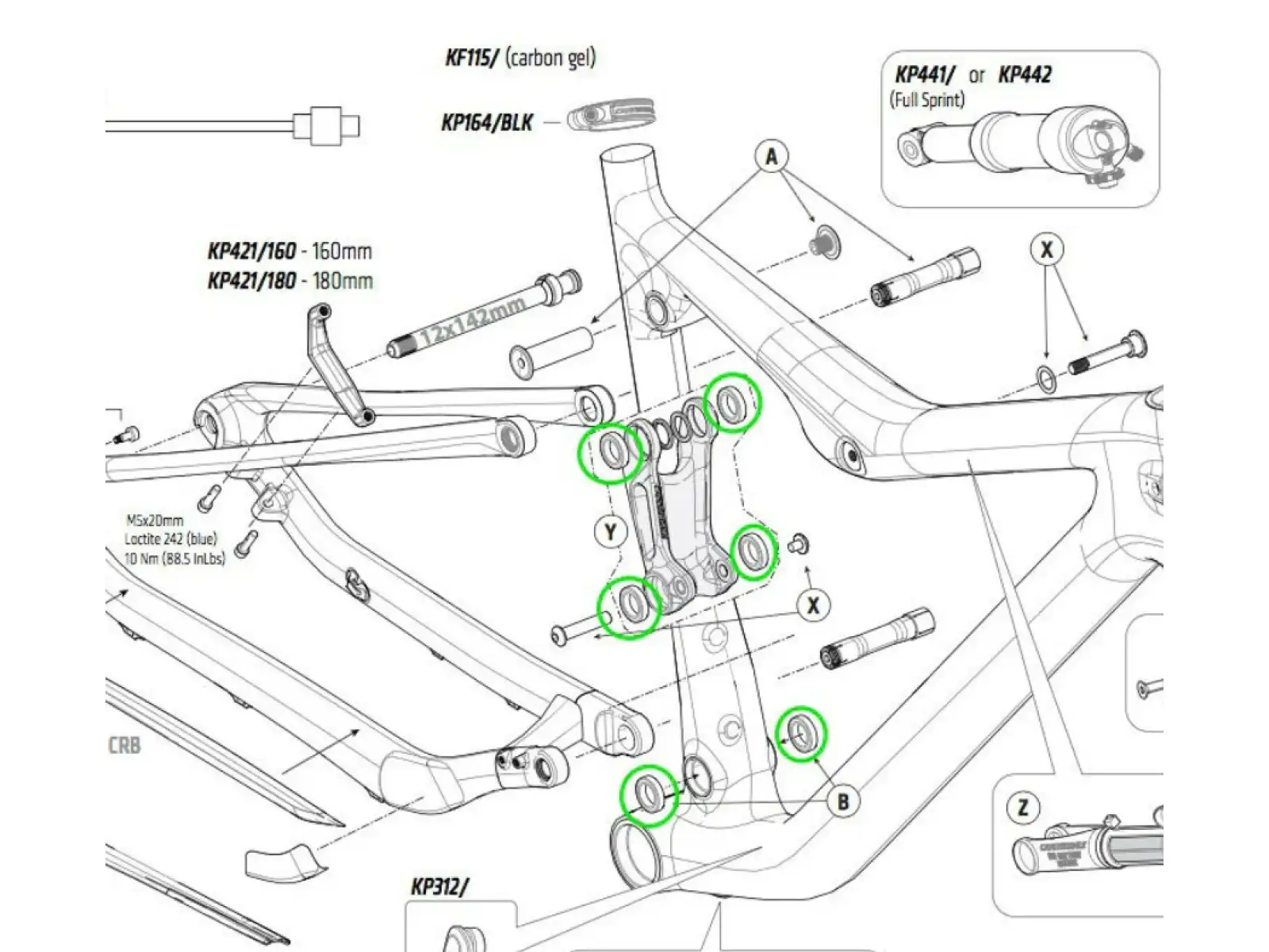Cannondale Scalpel Si Pivot Bearings zestaw łożysk