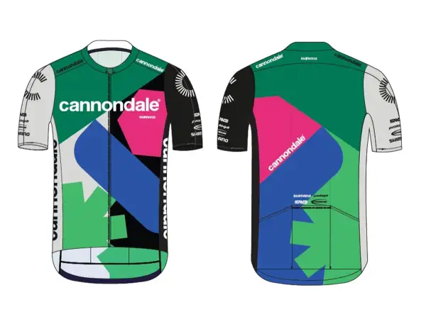 Cannondale CFR Replica męska koszulka z krótkim rękawem zielona/niebieska