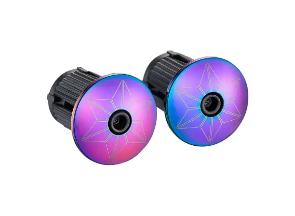 Supacaz Super Sticky Kush Star Fade owijki Oil Slick/Oil Slick zatyczki
