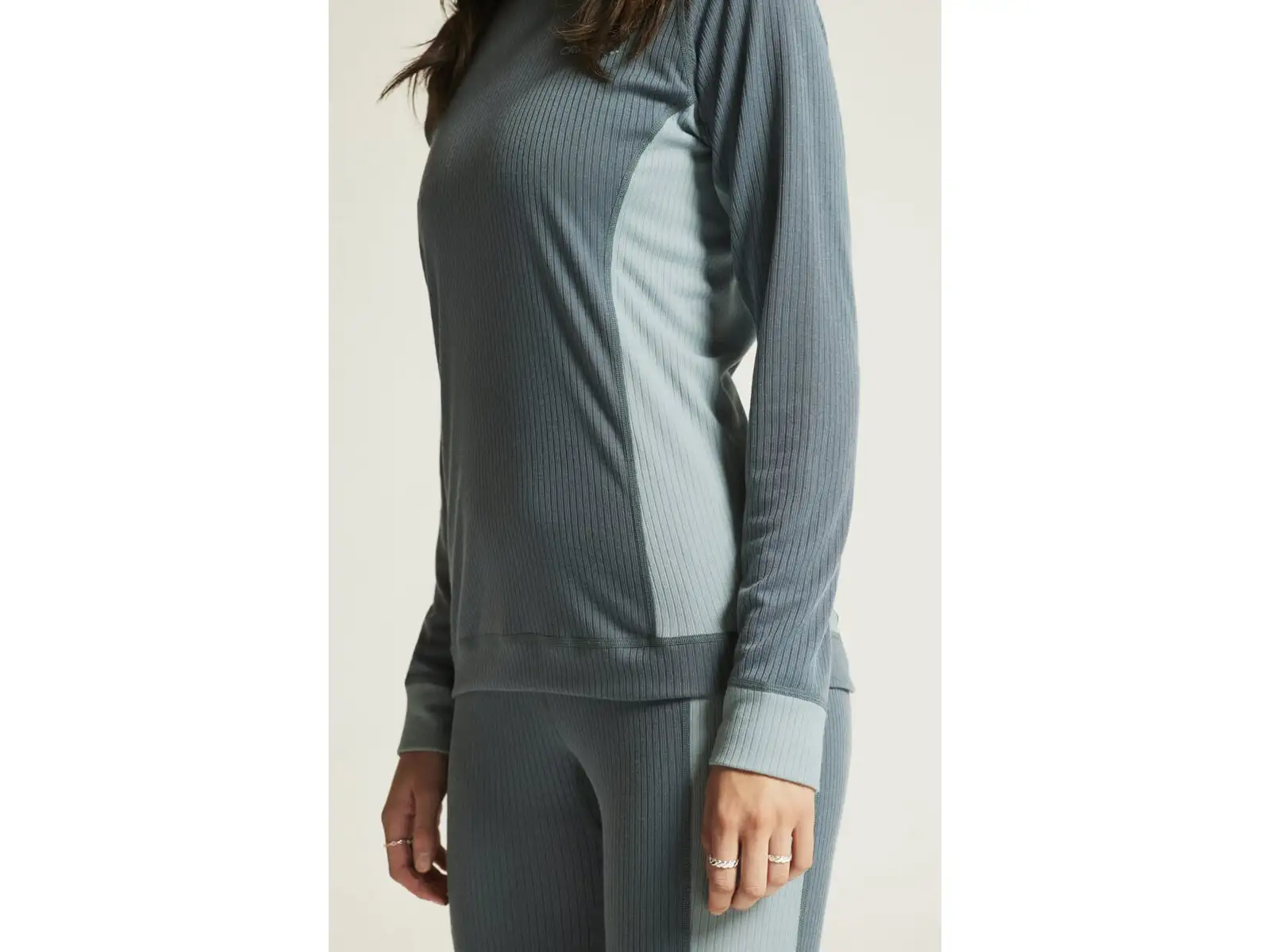 Craft Core Dry Baselayer damski zestaw koszulka długi rękaw+spodnie niebieska