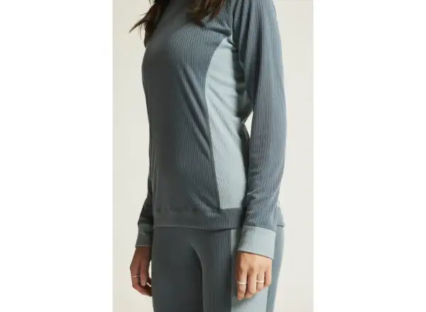 Craft Core Dry Baselayer damski zestaw koszulka długi rękaw+spodnie niebieska