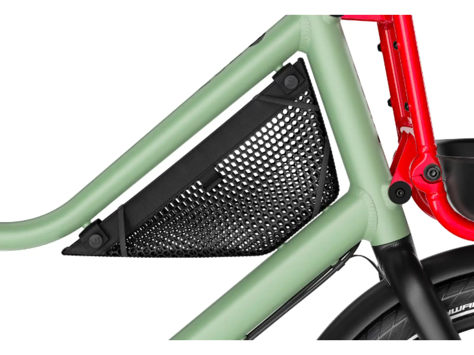 Woom 4 Now rower dziecięcy 16" Moss Green/Formular Red