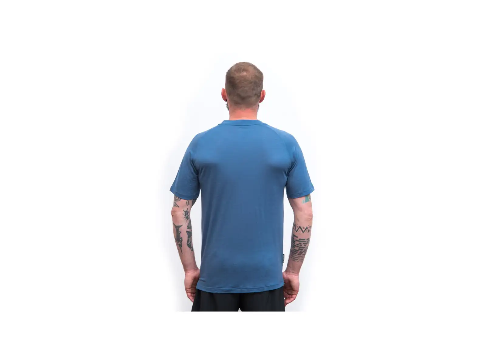 Sensor Merino Air Earth męska koszulka krótki rękaw Riviera Blue