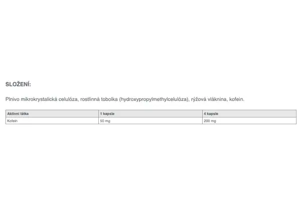 Sponser Caffeine Caps kofeinowy stymulant 90 kapsułek