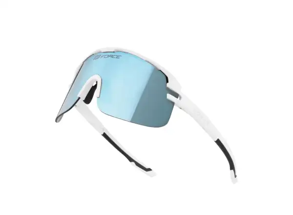 Force Epic okulary rowerowe białe/niebieskie lustrzane szkło